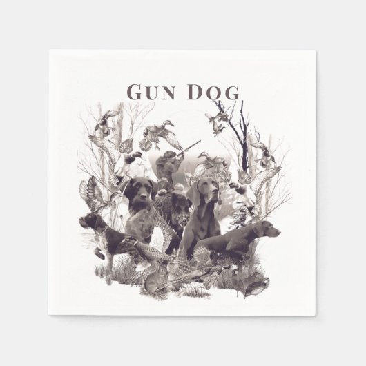 Jagdhunde , Rüden, Jagdsaison Serviette (Vorderseite)