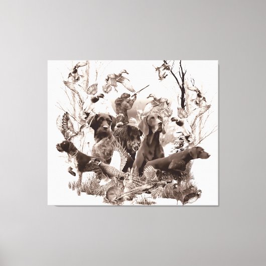 Jagdhunde, Rüden, Jagdsaison T - Shirt Thro Leinwanddruck (Vorderseite)