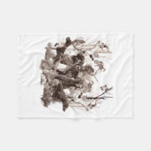 Jagdhunde ,Schusshunde,Jagdsaison Holzwall Ar Fleecedecke (Vorderseite (Horizontal))