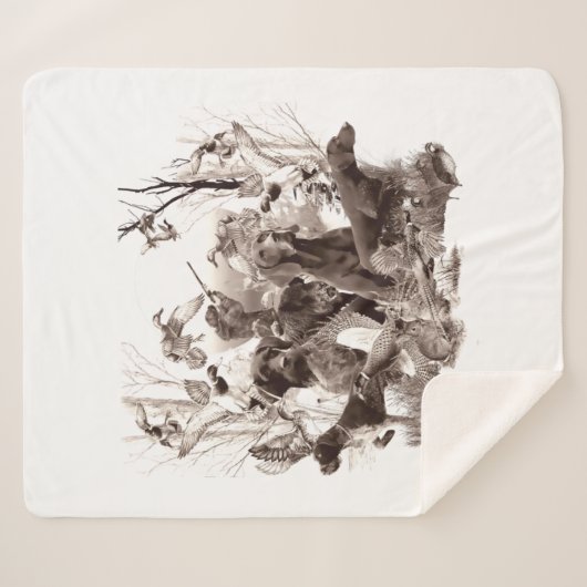 Jagdhunde ,Schusshunde,Jagdsaison Holzwall Ar Sherpadecke (Vorderseite (Horizontal))