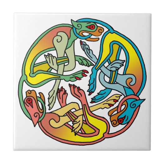Jagdhunde Triskele Celtic-Fliese Fliese (Vorderseite)