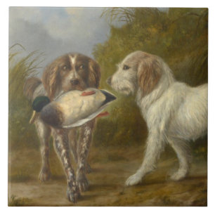 Jagdhunde (von Carlo Ademollo) Fliese