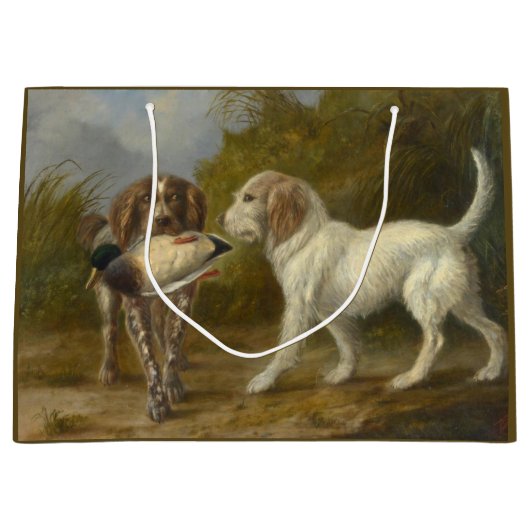 Jagdhunde (von Carlo Ademollo) Große Geschenktüte (Vorderseite)