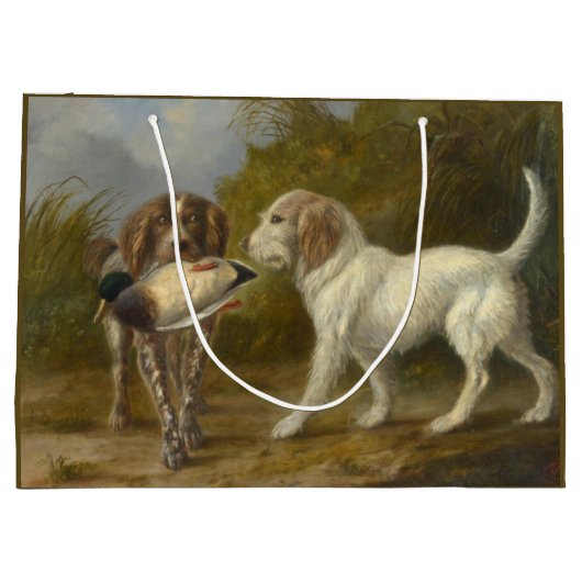Jagdhunde (von Carlo Ademollo) Große Geschenktüte (Rückseite)