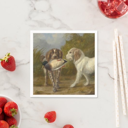 Jagdhunde (von Carlo Ademollo) Serviette (Beispiel)