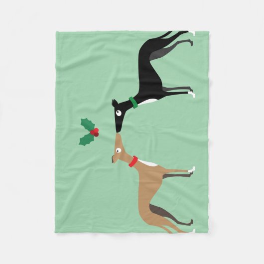 Jagdhundkuß Fleecedecke (Vorderseite)