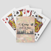 Jagdhütte Wald Szenen Camp Name Spielkarten (Rückseite)