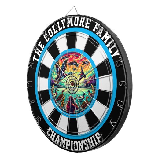 Jagdhütten im Flug Dartscheibe (Vorderseite rechts)