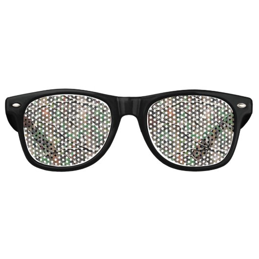 Jagdkamouflage Muster 4 Partybrille (Vorderseite)
