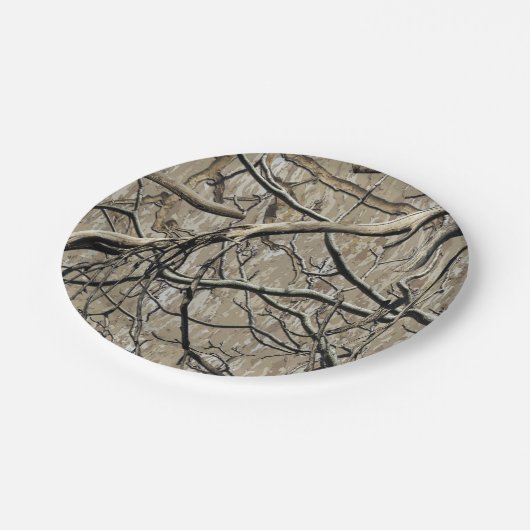 Jagdkampfmuster 5 pappteller (Schrägansicht)