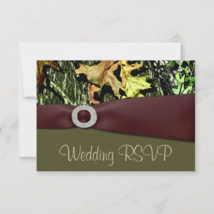 Jagdkamuflierte Hochzeitseinladungskarten RSVP Karte