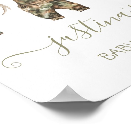 Jagdkleidung Kinderdusche Poster (Ecke)