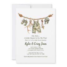 Jagdkleidung Wäscheleine Camo Junge Baby-Party