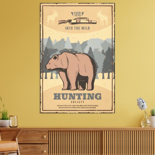 Jagdklub Leinwanddruck (Insitu (Wohnzimmer))