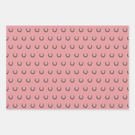 Jagdklubpferd, Tack, Pferdeschuh Geschenkpapier Set (Vorderseite 3)