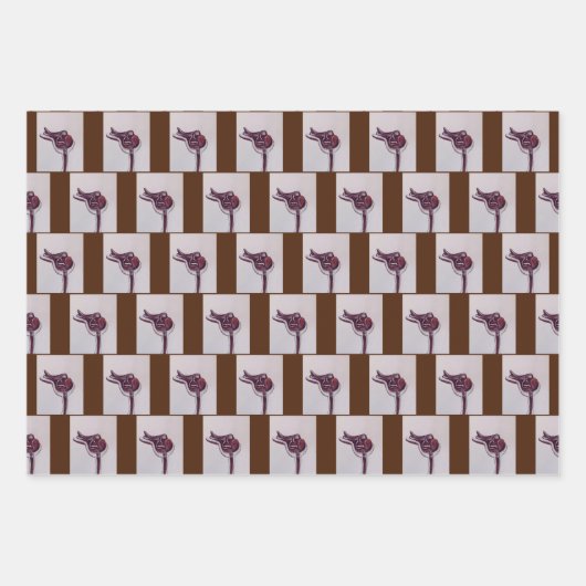 Jagdklubpferd, Tack, Pferdeschuh Geschenkpapier Set (Vorderseite 2)