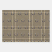 Jagdklubpferd, Tack, Pferdeschuh Geschenkpapier Set (Vorderseite 3)