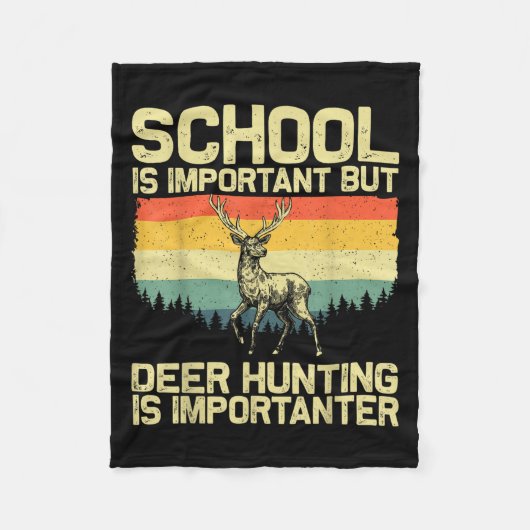 Jagdkunst für Kinder Jungen Wildtiere Jäger Dee Fleecedecke (Vorderseite)