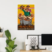 Jagdkunst Kanada Reiseplakat Elchjäger Poster (Heimbüro)