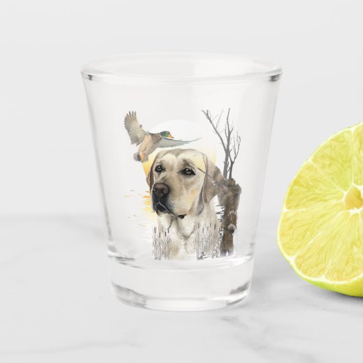 Jagdleben Schnapsglas (Vorderseite)