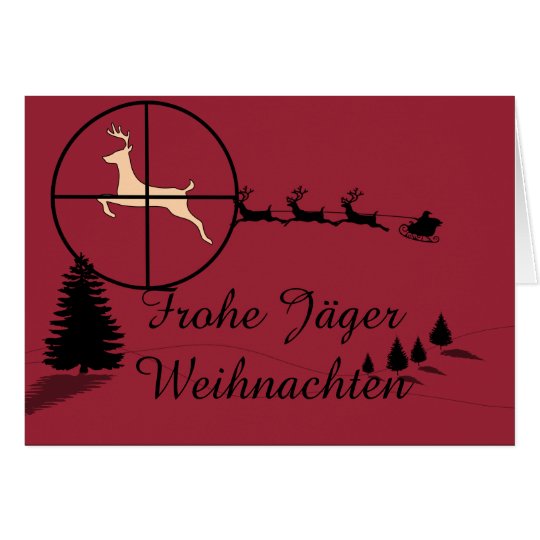 Jagdliche Weihnachtskarte Karte