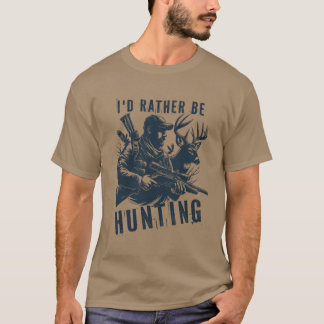 Jagdliebhaber Hirsch Ich würde lieber Camping Somm T-Shirt