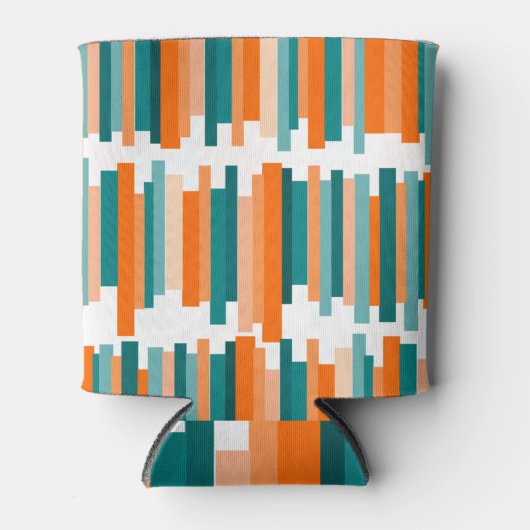 Jagdlinien - Aquamarin und Orange Dosenkühler (Vorderseite)