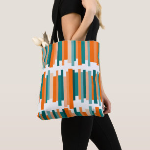 Jagdlinien - Aquamarin und Orange Tasche
