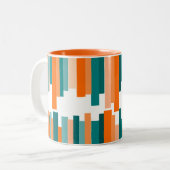 Jagdlinien - Aquamarine und orangefarbene Tasse (Vorderseite Links)