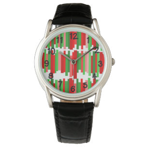 Jagdlinien - Rot und Grün Armbanduhr