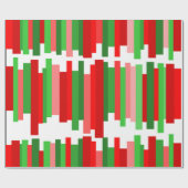 Jagdlinien - Rot und Grün Geschenkpapier (Flach)