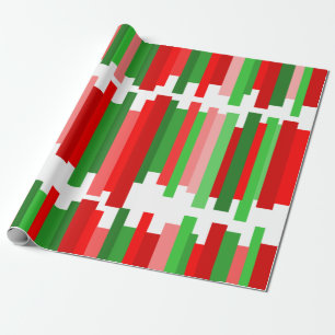 Jagdlinien - Rot und Grün Geschenkpapier