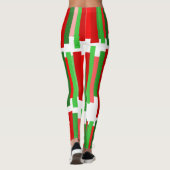 Jagdlinien - Rot und Grün Leggings (Rückseite)