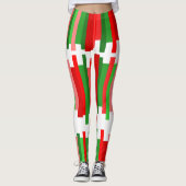 Jagdlinien - Rot und Grün Leggings (Vorderseite)