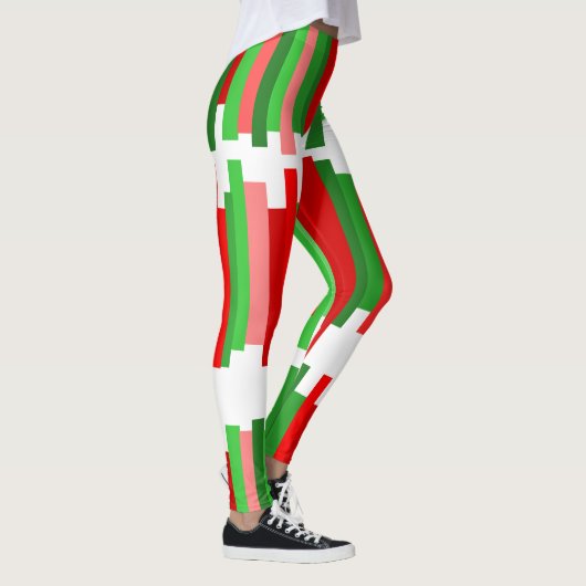 Jagdlinien - Rot und Grün Leggings (Rechts)