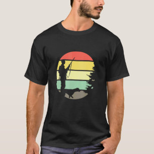 Jagdlizenz Retro-Sunset-Jäger mit Jagd D T-Shirt