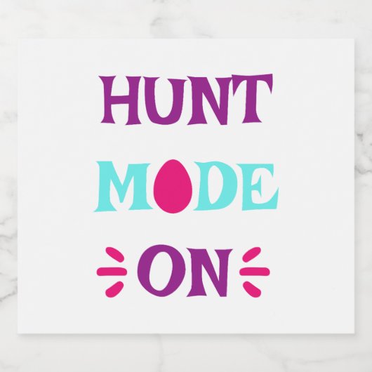 Jagdmodus auf lustiges Zitat glückliche Ostersonnt Bierflaschenetikett (Einzelnes Label)