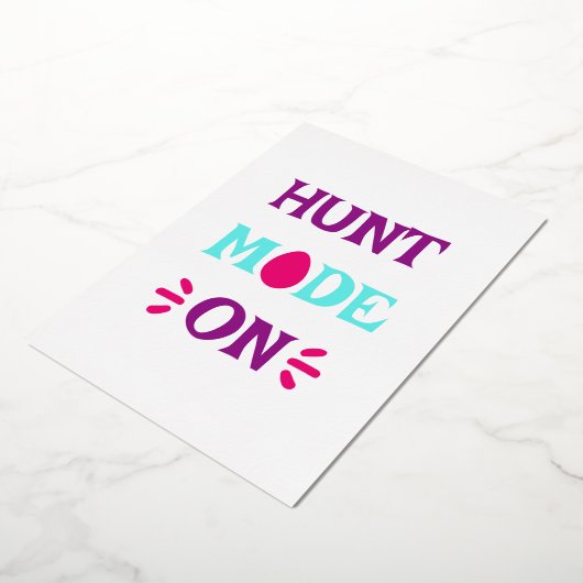 Jagdmodus auf lustiges Zitat glückliche Ostersonnt Folieneinladung (Gedreht)