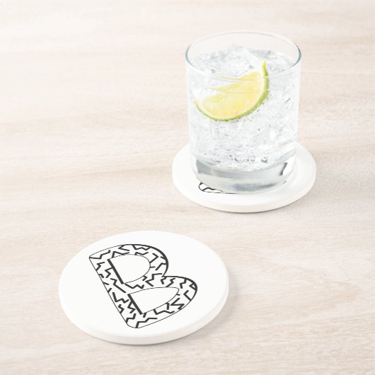 Jagdmuster B Sandstein Untersetzer (Seite)