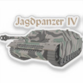 Jagdpanzer IV WW2 German Tank Destroyer Aufkleber (Vorderseite)
