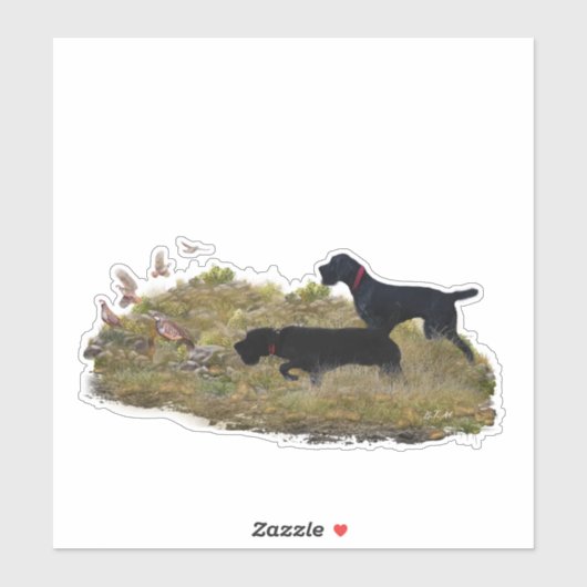 Jagdpartridge Aufkleber (Blatt)