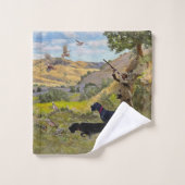 Jagdpartridge Badhandtuch Set (Waschlappen)