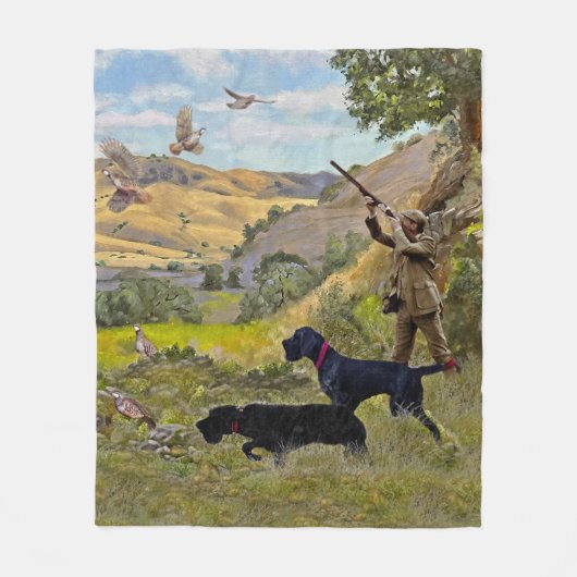 Jagdpartridge Fleecedecke (Vorderseite)