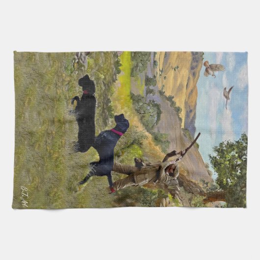 Jagdpartridge Geschirrtuch (Horizontal)