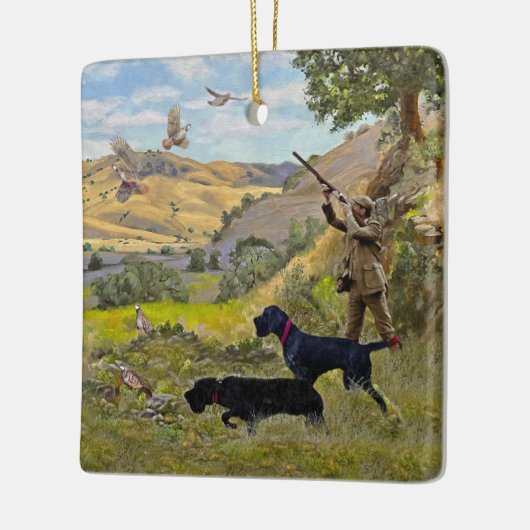 Jagdpartridge Keramikornament (Links)