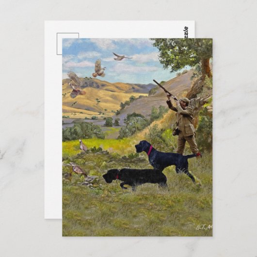 Jagdpartridge Postkarte (Vorne/Hinten)