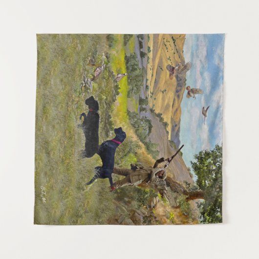 Jagdpartridge Wandteppich (Vorderseite (Horizontal))