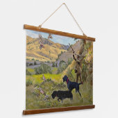 Jagdpartridge Wandteppich Mit Holzrahmen (Gewinkelt)