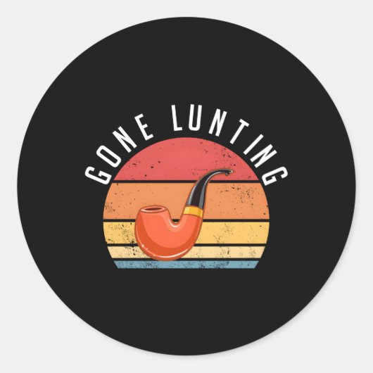 Jagdpfeife Rauchen Hobby Tabakpfeife Raucher Runder Aufkleber (Vorderseite)