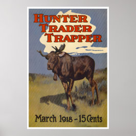 Jagdposter Elch Kunst Männerhöhle Vintage Pri Poster